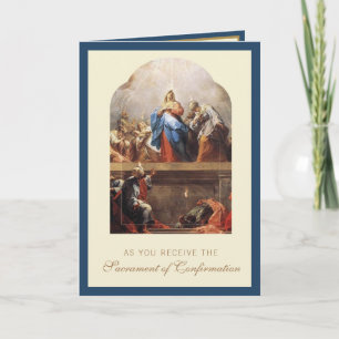 Cartes Pour Fêtes Annuelles Sacrement de Confirmation Prière Religieuse 