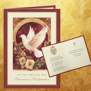 Cartes Pour Fêtes Annuelles Sacrement de la confirmation Prière religieuse