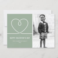 Sage cardiaque minimaliste Vert Saint-Valentin Pho