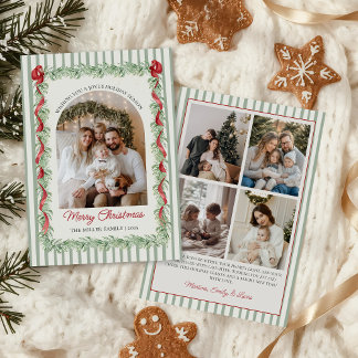 Cartes Pour Fêtes Annuelles Sage Green Family Photo Christmas Holiday Card