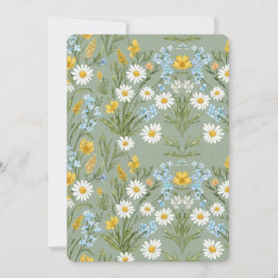 Cartes Pour Fêtes Annuelles Sage vert Fleur sauvage