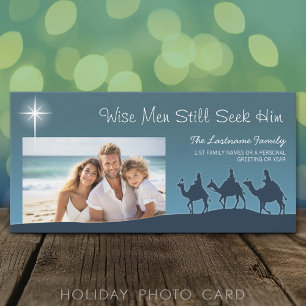 Cartes Pour Fêtes Annuelles Sages - Photo de Noël - Religieux