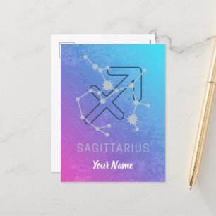 Cartes Pour Fêtes Annuelles Sagittaire Zodiaque Horoscope Star Constellation
