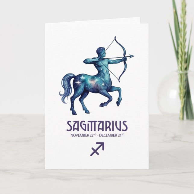 Cartes Pour Fêtes Annuelles Sagittarius Birthday Card (Devant)