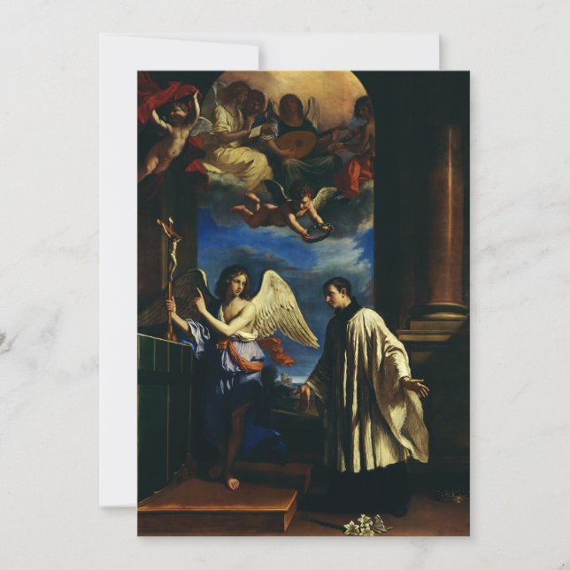 Cartes Pour Fêtes Annuelles Saint Aloysius Gonzaga Patron des étudiants Beaux- (Devant)