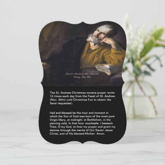 Cartes Pour Fêtes Annuelles Saint Andrew Christmas Novena (Debout devant)