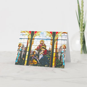 Cartes Pour Fêtes Annuelles Saint-Anges - Noël en verre tendu