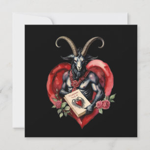 Cartes Pour Fêtes Annuelles Saint Baphomet Gothique de la Saint-Valentin Amour