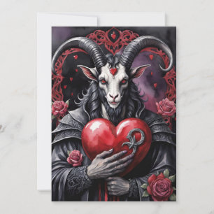 Cartes Pour Fêtes Annuelles Saint Baphomet Gothique de la Saint-Valentin Amour