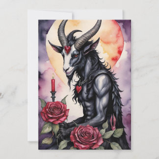 Cartes Pour Fêtes Annuelles Saint Baphomet Gothique de la Saint-Valentin Amour