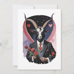 Cartes Pour Fêtes Annuelles Saint Baphomet Gothique de la Saint-Valentin Amour