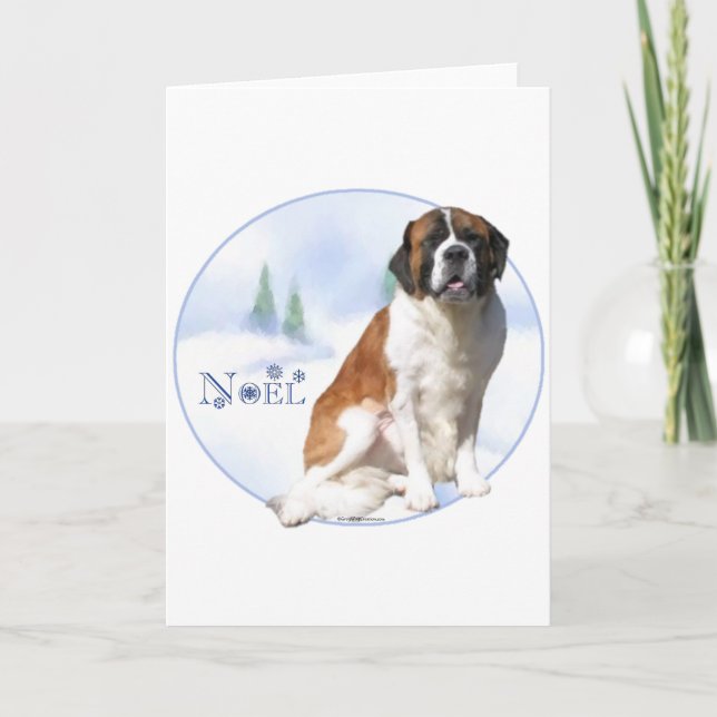 Cartes Pour Fêtes Annuelles Saint Bernard Noel (Devant)