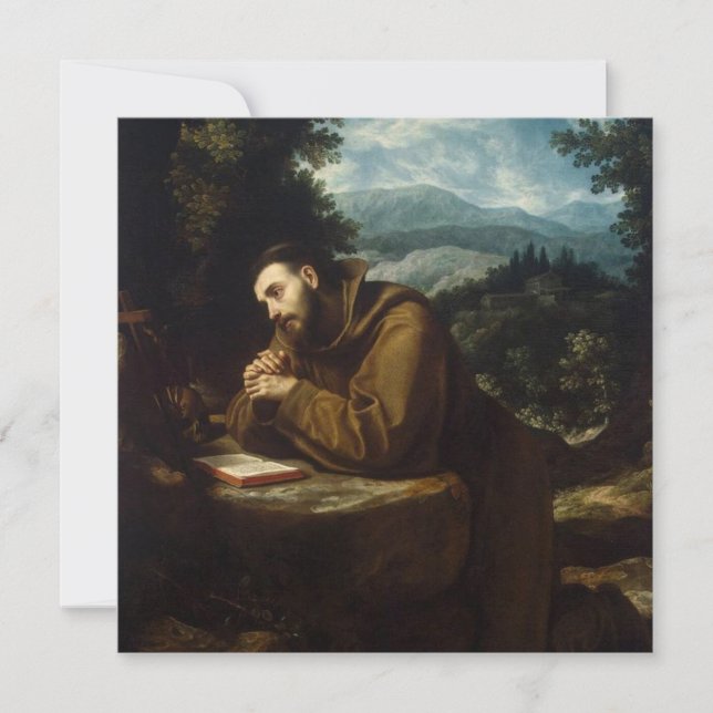 Cartes Pour Fêtes Annuelles Saint François d'Assise par Cigoli (Devant)