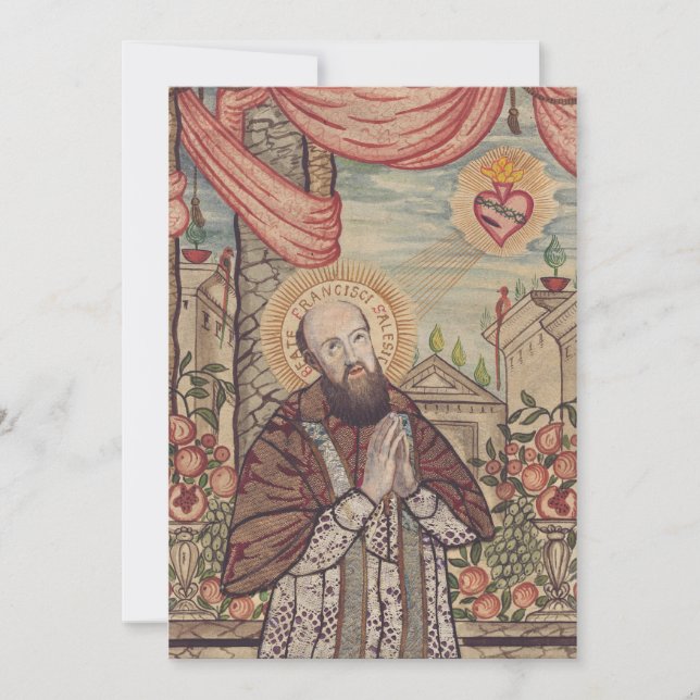 Cartes Pour Fêtes Annuelles Saint François de Sales Evêque de Genève (Devant)