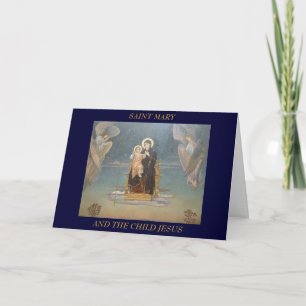 CARTES POUR FÊTES ANNUELLES SAINT MARY ET JÉSUS ENFANT