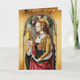 Cartes Pour Fêtes Annuelles SAINT MARY MAGDALENE, Parchemin Brown