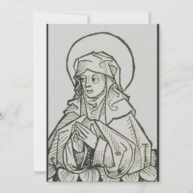 Cartes Pour Fêtes Annuelles Saint Monica mère de l'Augustin d'Hippo (Devant)