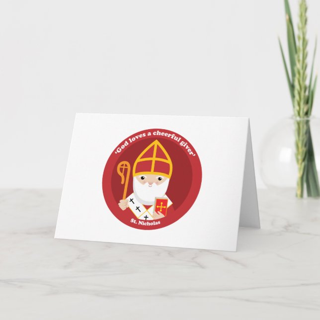 Cartes Pour Fêtes Annuelles Saint Nicolas (Devant)