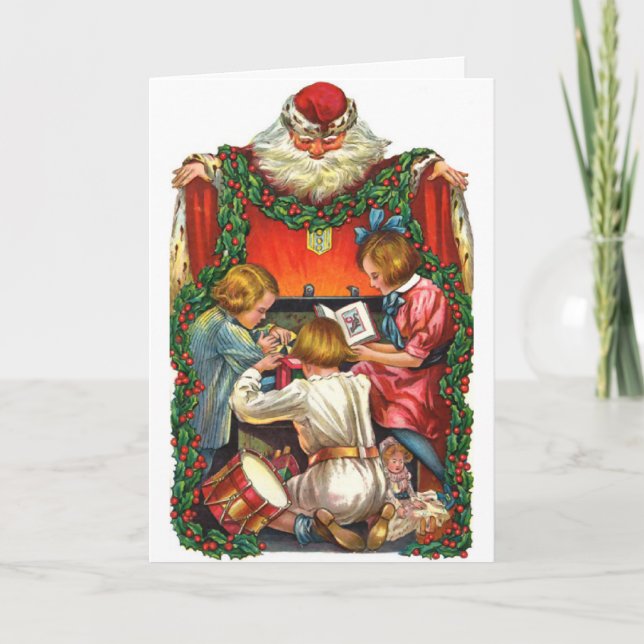 Cartes Pour Fêtes Annuelles Saint Nicolas de Noël (Devant)
