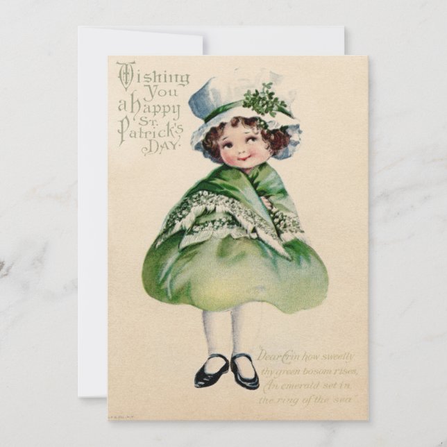 Cartes Pour Fêtes Annuelles Saint-Patrick vintage (Devant)