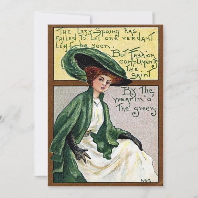 Cartes Pour Fêtes Annuelles Saint-Patrick vintage (Devant)