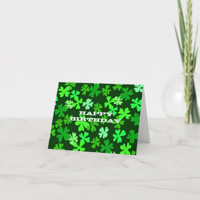 Cartes Pour Fêtes Annuelles Saint Patrick's Day Anniversaire (Devant)