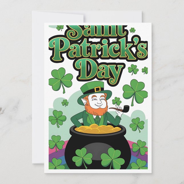 Cartes Pour Fêtes Annuelles Saint Patrick's Day Holiday Card  (Saint Patrick's Day Holiday Card!)