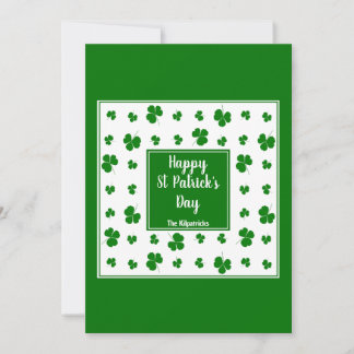 Cartes Pour Fêtes Annuelles Saint Patrick's Day Irlandais Bénédictions Shamroc