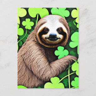 Cartes Pour Fêtes Annuelles Saint Patrick's Day Sloth