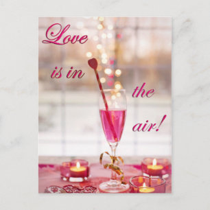 Cartes Pour Fêtes Annuelles Saint Valentin Amour Champagne