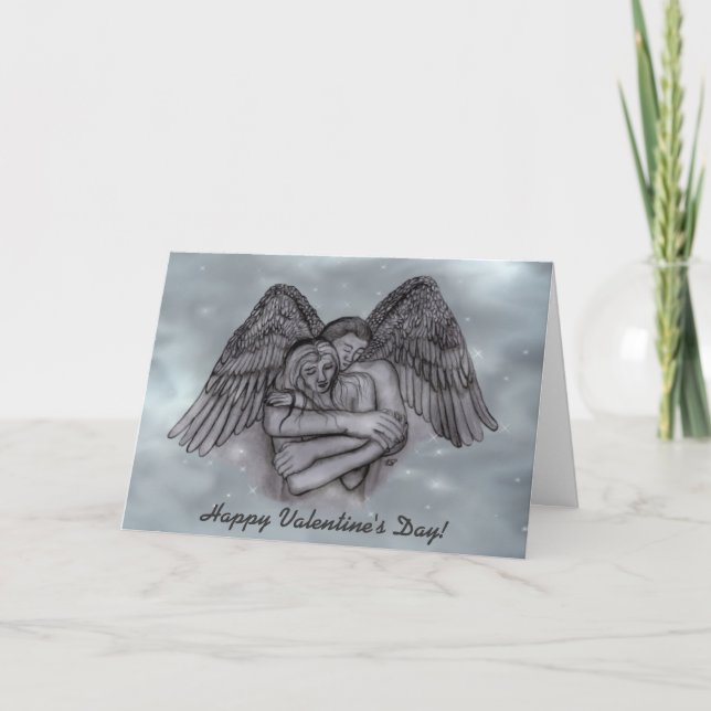 Cartes Pour Fêtes Annuelles Saint Valentin - Angel Eros en AMOUR (Devant)
