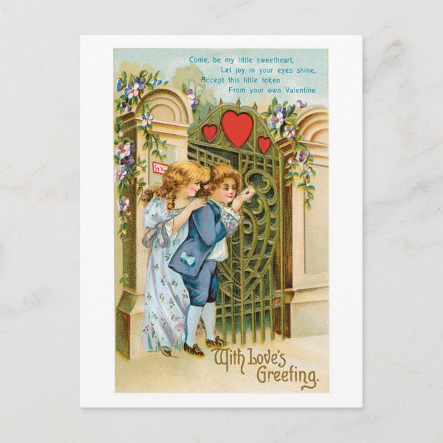 Cartes Pour Fêtes Annuelles Saint-Valentin antique (Devant)
