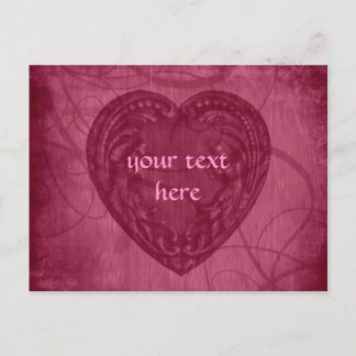 Cartes Pour Fêtes Annuelles Saint Valentin antique coeur rose pour personnalis