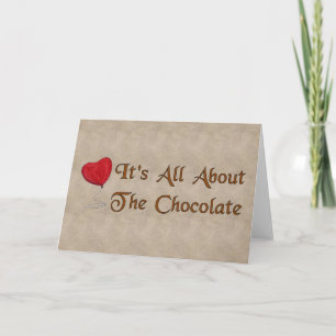 Cartes Pour Fêtes Annuelles Saint-Valentin au chocolat