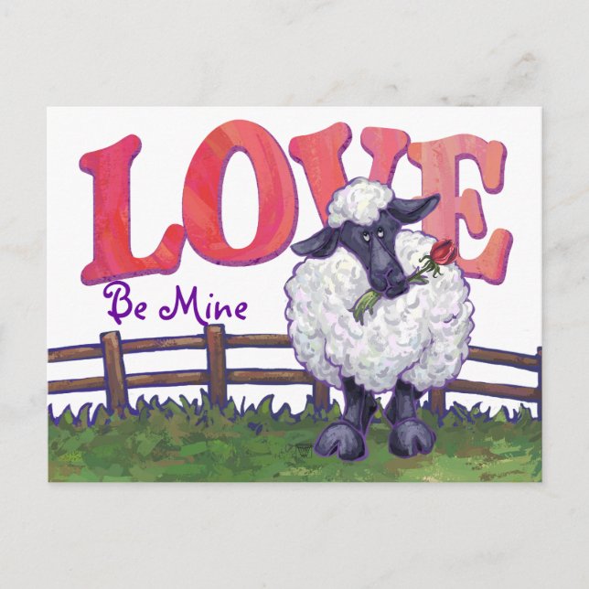 Cartes Pour Fêtes Annuelles Saint Valentin au mouton (Devant)