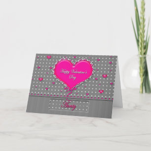 Cartes Pour Fêtes Annuelles Saint-Valentin - AUNTY - Grey/Rose/Polka Dot