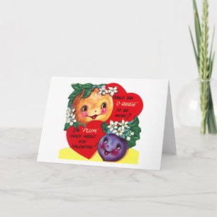 Cartes Pour Fêtes Annuelles Saint-Valentin aux fruits