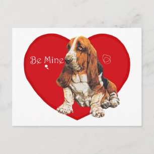 Cartes Pour Fêtes Annuelles Saint-Valentin Basset Hound