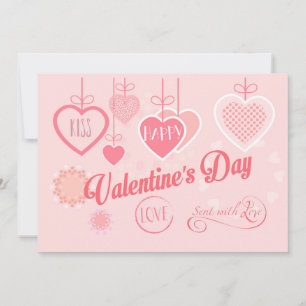 Cartes Pour Fêtes Annuelles Saint-Valentin Beau Design Moderne Bohème