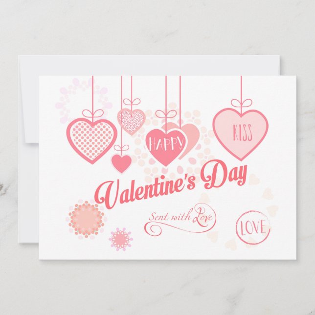 Cartes Pour Fêtes Annuelles Saint-Valentin Beau Design Moderne Bohème (Devant)