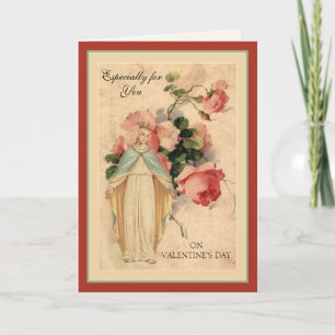 Cartes Pour Fêtes Annuelles Saint-Valentin Bienheureuse Vierge Marie Religieus