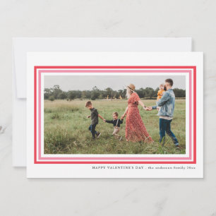 Cartes Pour Fêtes Annuelles Saint-Valentin Blanc Bordé Photo Fête