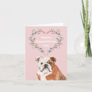 Cartes Pour Fêtes Annuelles Saint-Valentin Bouledogue Anglais