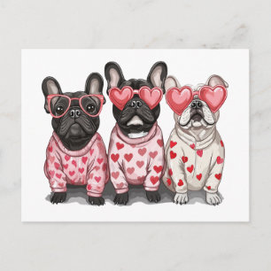 Cartes Pour Fêtes Annuelles Saint-Valentin Bouledogue Français
