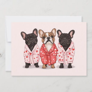 Cartes Pour Fêtes Annuelles Saint-Valentin Bouledogue Français