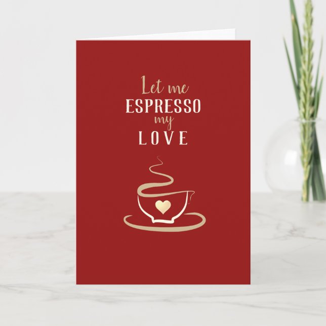 Cartes Pour Fêtes Annuelles Saint-Valentin Café (Devant)