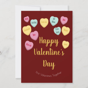 Cartes Pour Fêtes Annuelles Saint Valentin Candy Hearts Conversation Photo