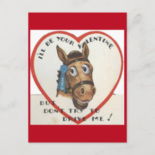 Cartes Pour Fêtes Annuelles Saint Valentin cheval vintage
