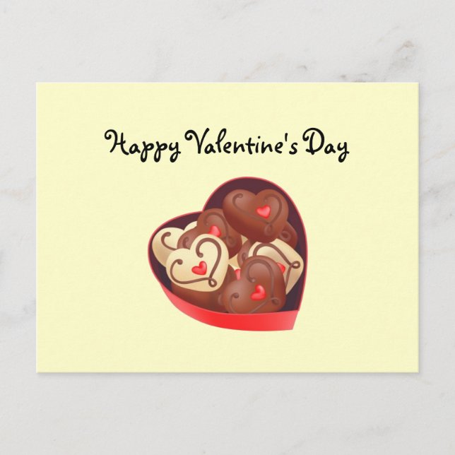 Cartes Pour Fêtes Annuelles Saint Valentin/Chocolats (Devant)