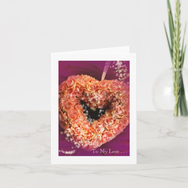 Cartes Pour Fêtes Annuelles Saint Valentin Coeur : À mon amour #4 (Devant)